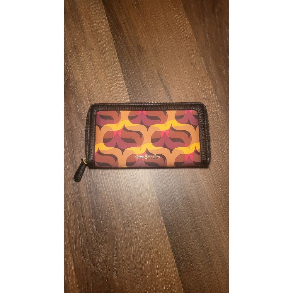 Vera Bradley wallet  NWOT  black / brown / yellow (518)